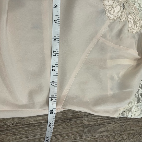Vintage 60s Corhan Slip Dress Women’s 38 Ivory Petal Pink Lace Midi Bridal - Picture 7 of 10